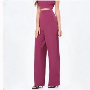 Bebe X Naven Wide Leg High Waisted Trouser Pant